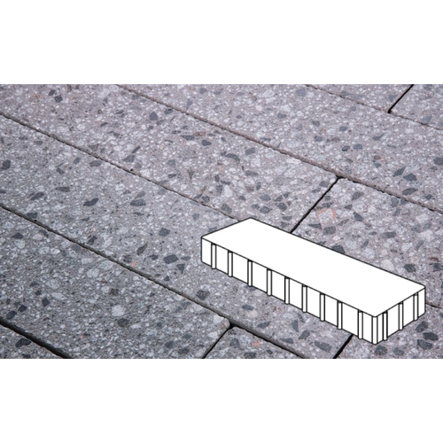 Плитка тротуарная Готика, Granite FINERRO, Плита, Галенит, 500х125х100 мм