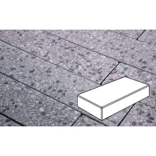 Плитка тротуарная Готика City, Granite FINERRO, Картано, Галенит, 300х150х80 мм