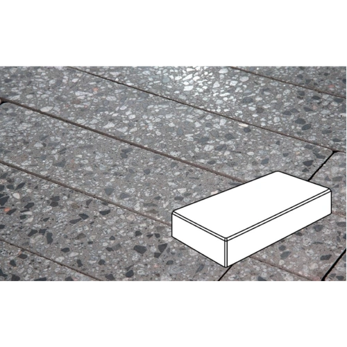 Плитка тротуарная Готика City, Granite FINO, Картано, Галенит, 300х150х60 мм