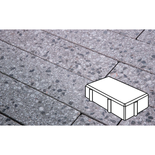 Плитка тротуарная Готика City, Granite FINERRO, Брусчатка, Галенит, 200х100х100 мм