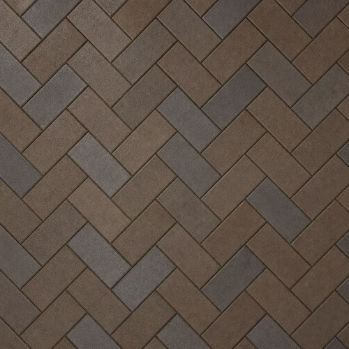 Тротуарный кирпич Lübeck braun-blau-geflammt 200х100х45 мм